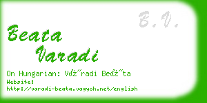 beata varadi business card